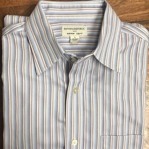 2/$16 - BANANA REPUBLIC S Slim Fit L/S Dress Shirt
